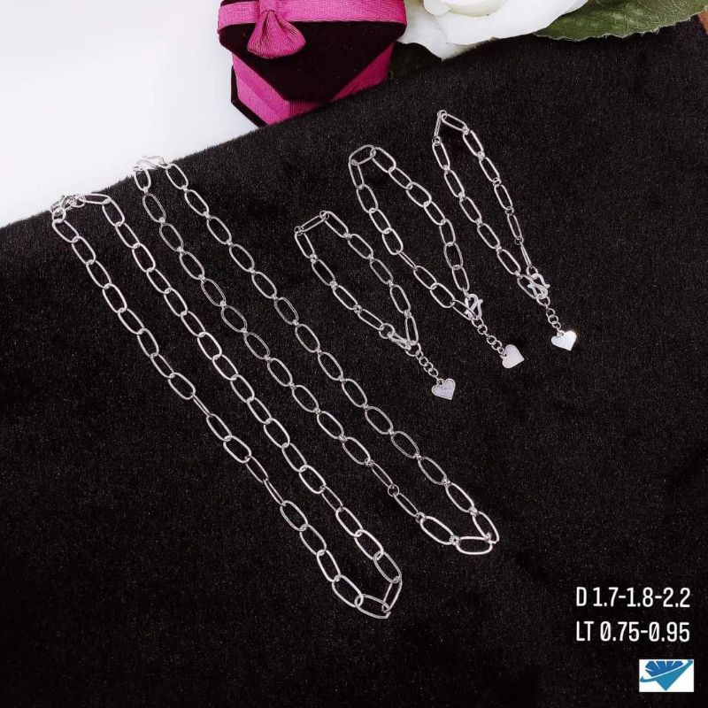 DÂY CHUYỀN BẠC MẮT XÍCH BẠC XI VÀNG