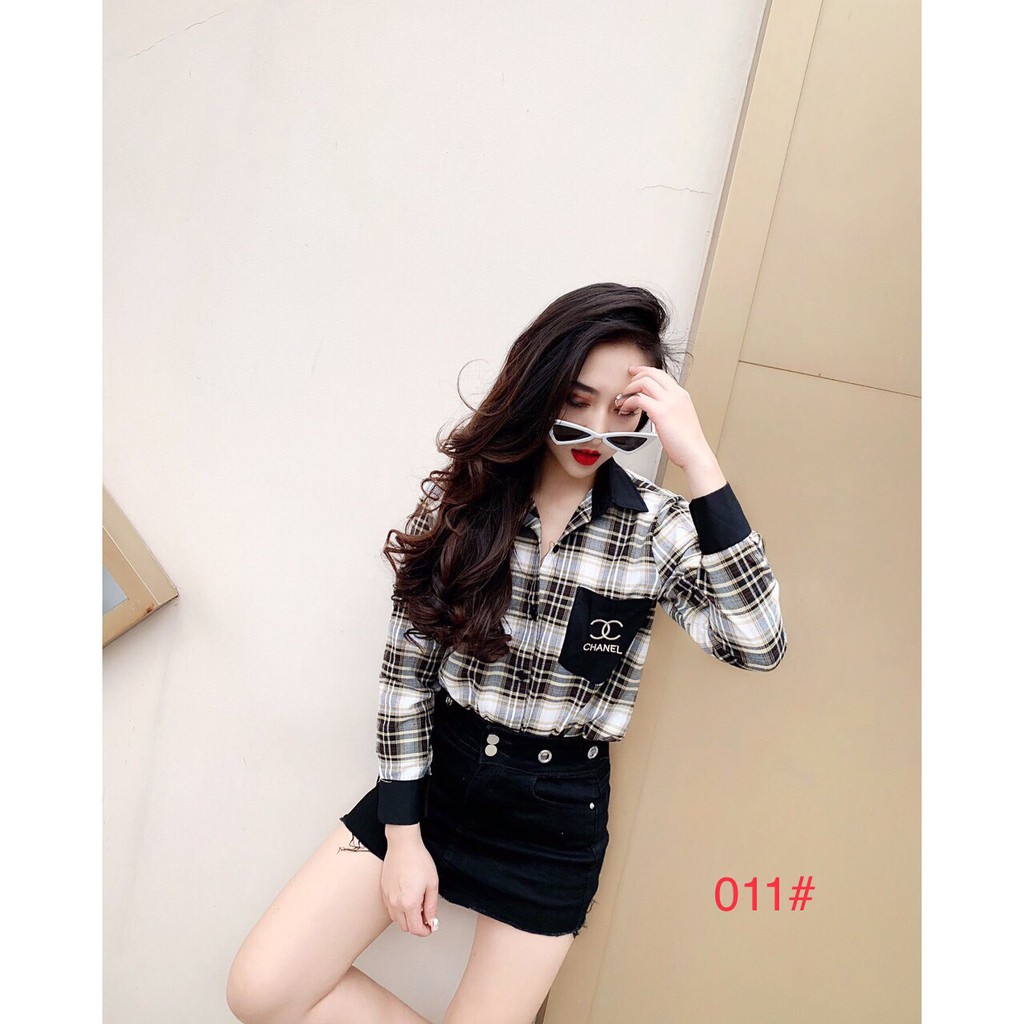 G30. 011. ÁO SƠ MI KẺ TÚI X
