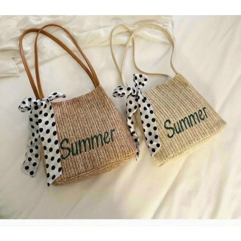 🔥 FREESHIP 🔥 ❤️Túi Cói Đi Biển❤️Túi Xách Cói Mềm Mini Đi Biển Siêu Hot Summer