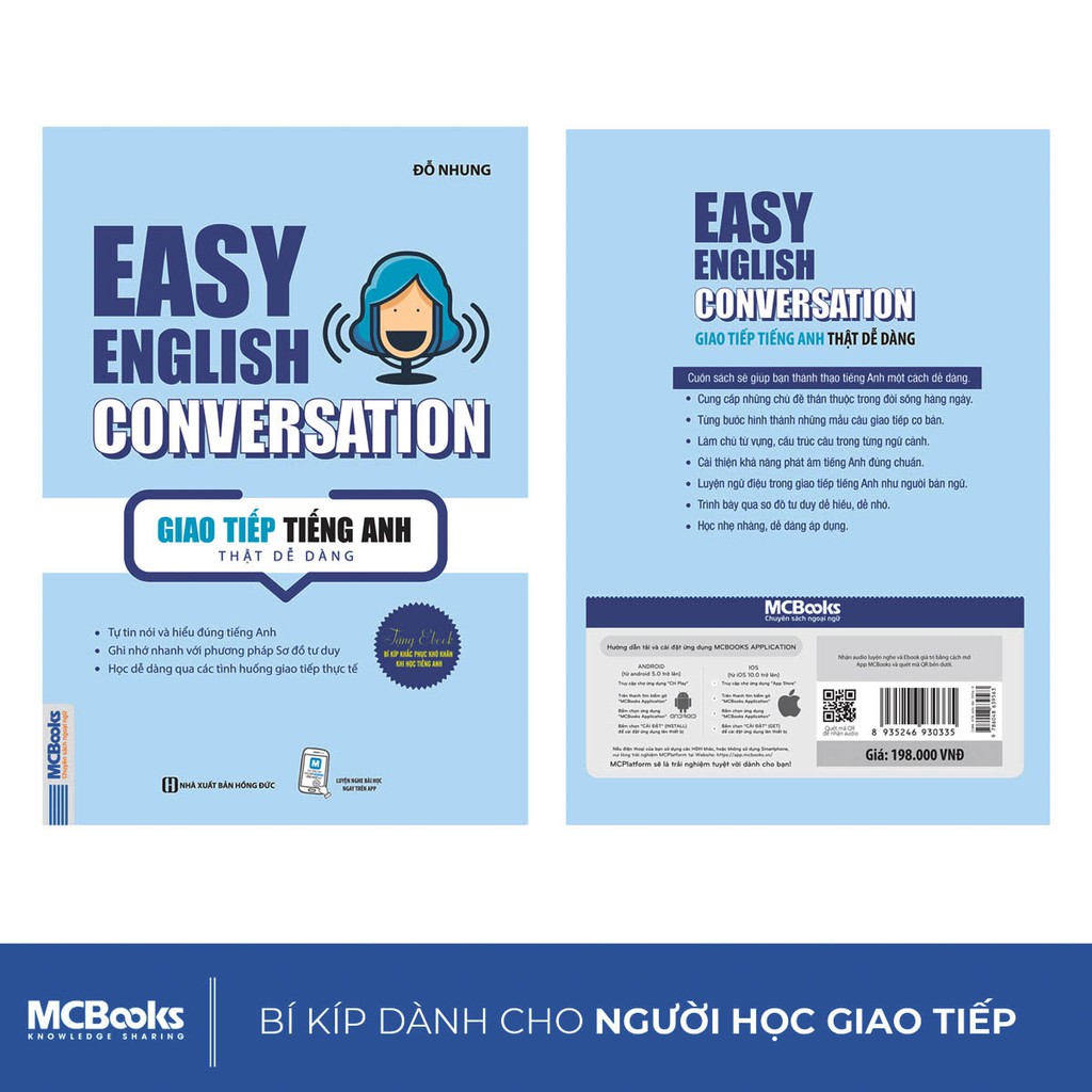 Sách - Easy English Conversation – Giao tiếp tiếng Anh thật dễ dàng - Học Kèm App Online