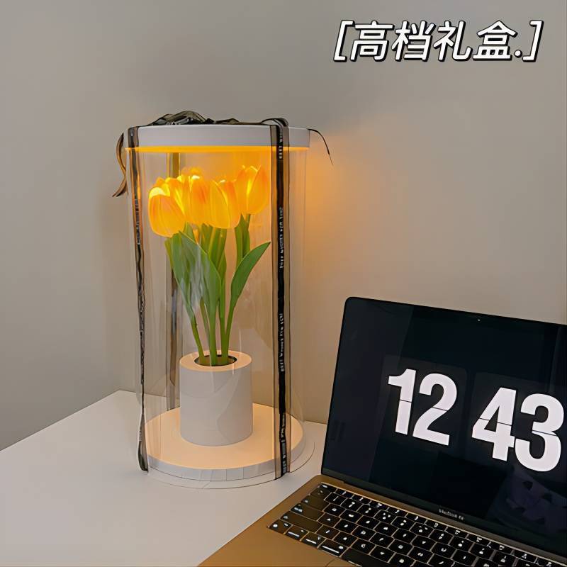 Bó Hoa Tulip Có Đèn Led Nhiều Màu Trang Trí Phòng Ngủ