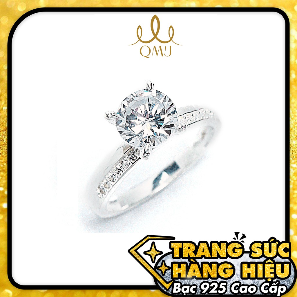 Nhẫn bạc QMJ Nữ thần ổ đá chủ sang trọng - Q191