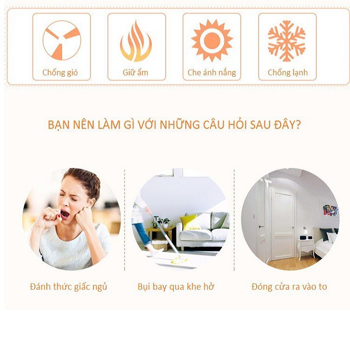 Miếng Mút Dán Khe Cửa Đa Năng Cách Âm, Chắn Gió, Bụi Bẩn Cao Cấp