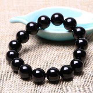 Vòng tay Phong thủy đá Mã Não Đen Size 10mm hợp mệnh Mộc - Mệnh Thủy