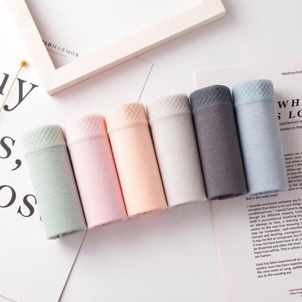 ❤ Hàng Loại 1 - Ảnh Chụp Thật ❤ Quần Lót Nữ Cotton Viền Ren, Quần Lót Kháng Khuẩn Trơn Nhiều Màu Dễ Thương