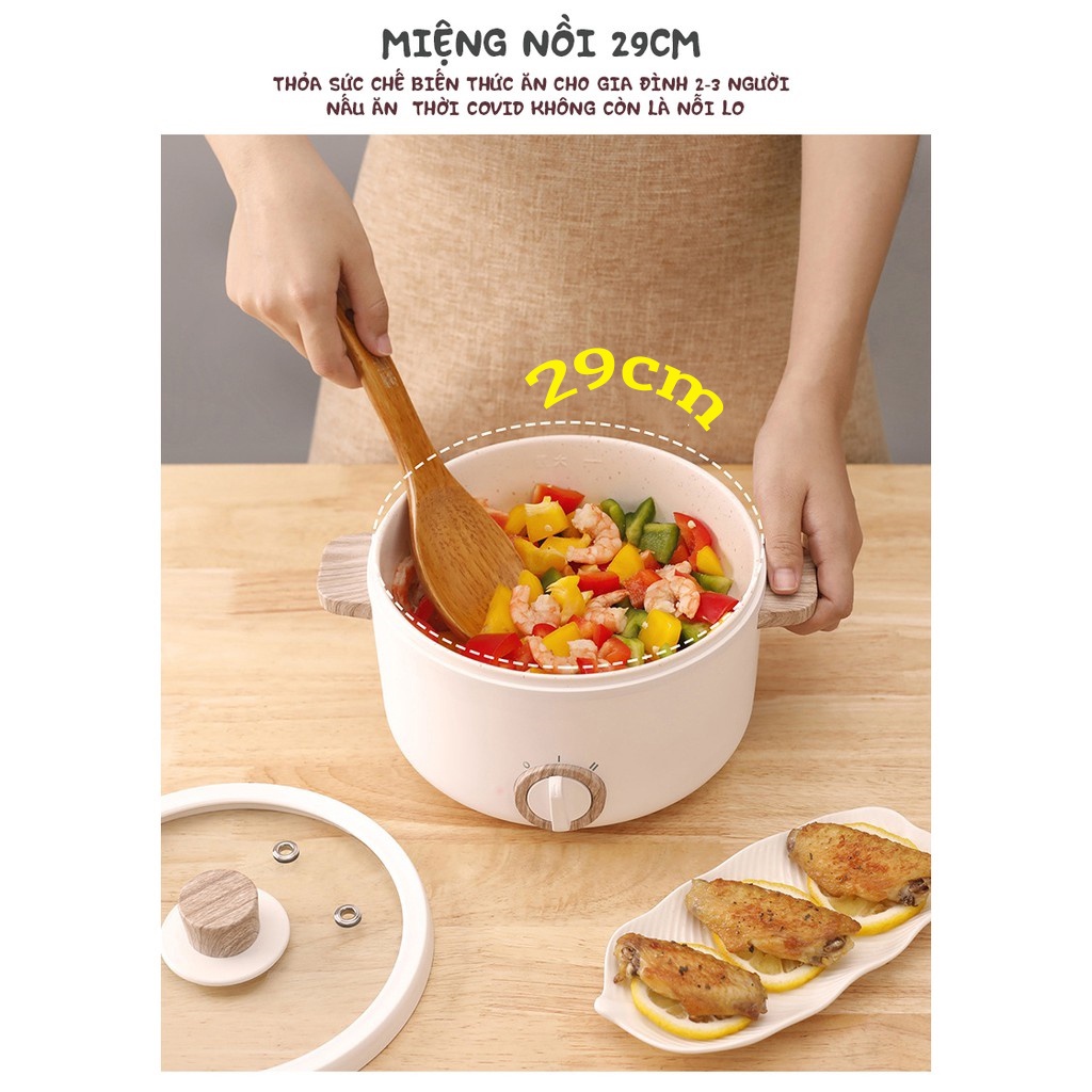 Nồi Cơm Điện Tử Mini Đa Năng Chính Hãng Có Thể Nấu Cháo, Soup, Nấu canh, Làm Bánh - Lòng Nồi Chống Dính Cao Cấp