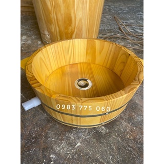 Chậu lavabo Gỗ thông Mỹ Cao Cấp, Chậu rửa mặt