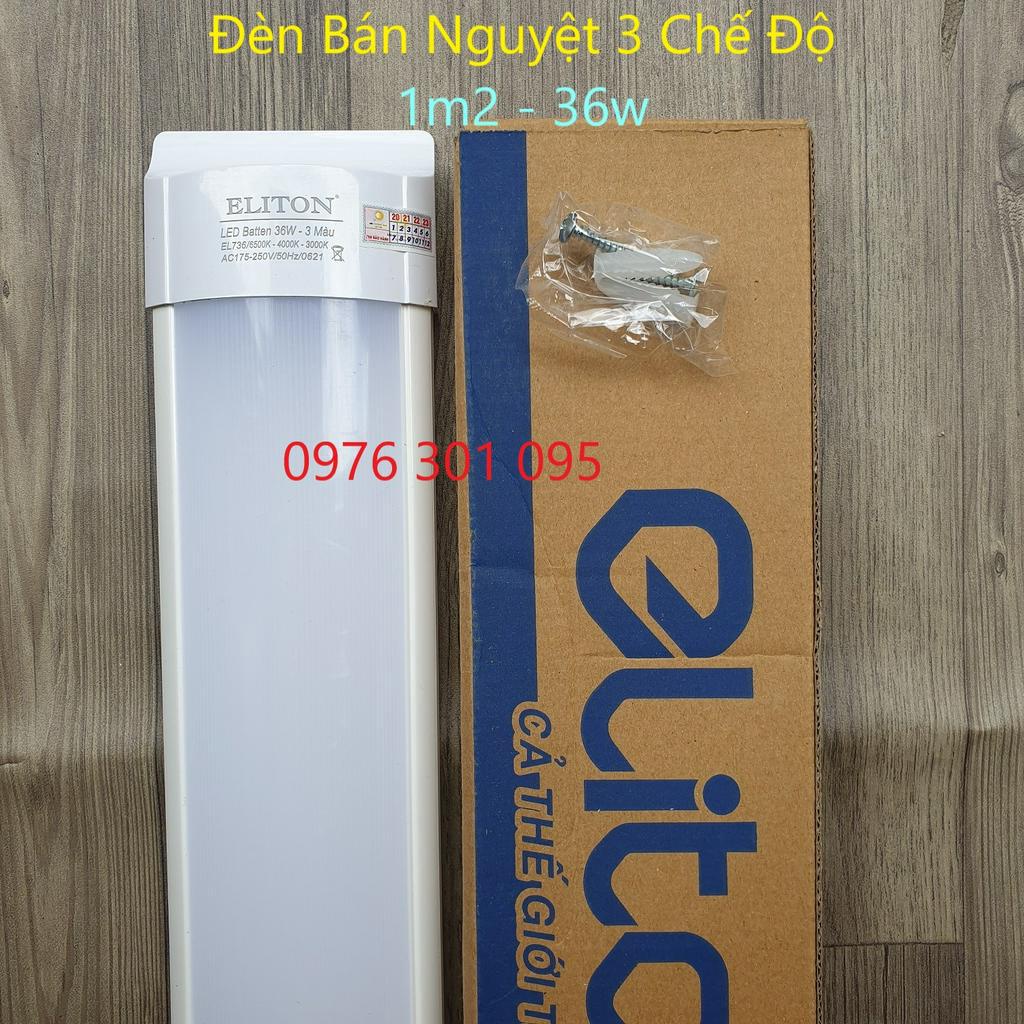 Tuýp Led Bán Nguyệt 3 Chế Độ Màu 1m2 36w (Trắng - Vàng - Trung Tính) [ELITON]