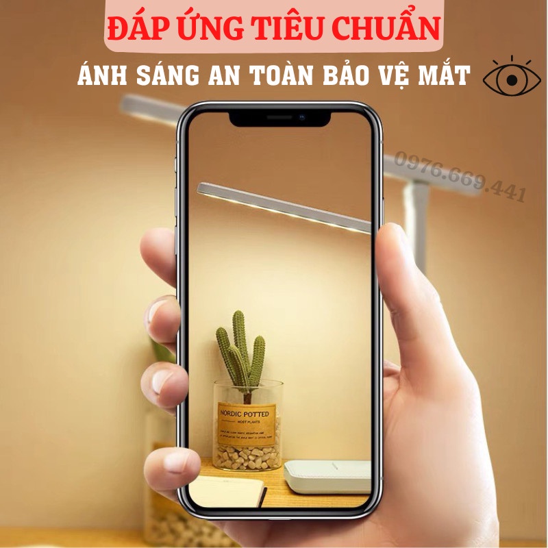 Đèn Học Chống Cận Gấp Gọn Đèn Bàn Học Đọc Sách Tích Điện Cảm Ứng 3 Chế Độ Sáng Gia Dụng Thông Minh ASAKI