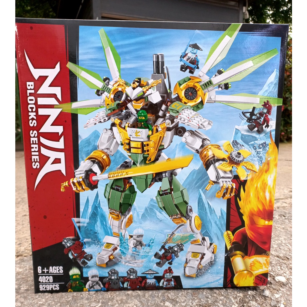 Đồ Chơi Lắp Ráp Kiểu LEGO Ninjago Mô Hình Người Máy Lloyd’s Titan Mech 4020 Ninja Blocks Series Với 929 Mảnh Ghép