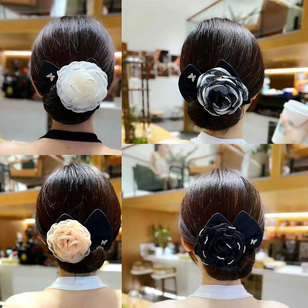 Dụng Cụ Búi Tóc Đính Đá Pha Lê Thời Trang Hàn Quốc Cho Nữ