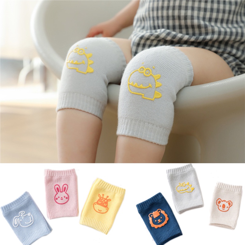 Miếng Đệm Đầu Gối Giữ Ấm Chống Trượt Họa Tiết Hoạt Hình Dễ Thương Cho Bé Sơ Sinh