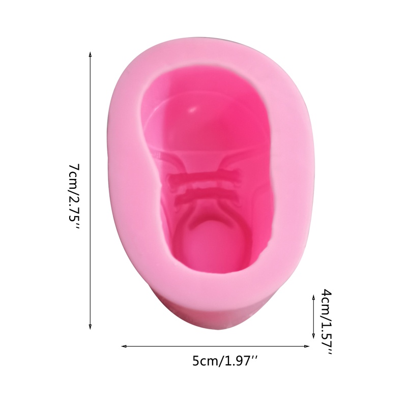 Khuôn Silicone Làm Bánh Kẹo Hình Đôi Giày Em Bé 3D Xinh Xắn