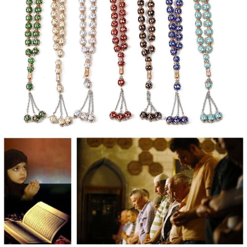 Vòng Tay Chuỗi Hạt Pha Lê 33 Hạt Phong Cách Hồi Giáo