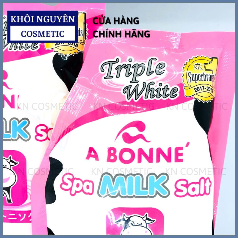 Combo Muối Tắm Bò Thái Lan A Bonne Spa Milk Salt Tẩy Tế Bào Chết Combo 2 Túi, 3 Túi, 4 Túi, 5 Túi 350g/ Túi