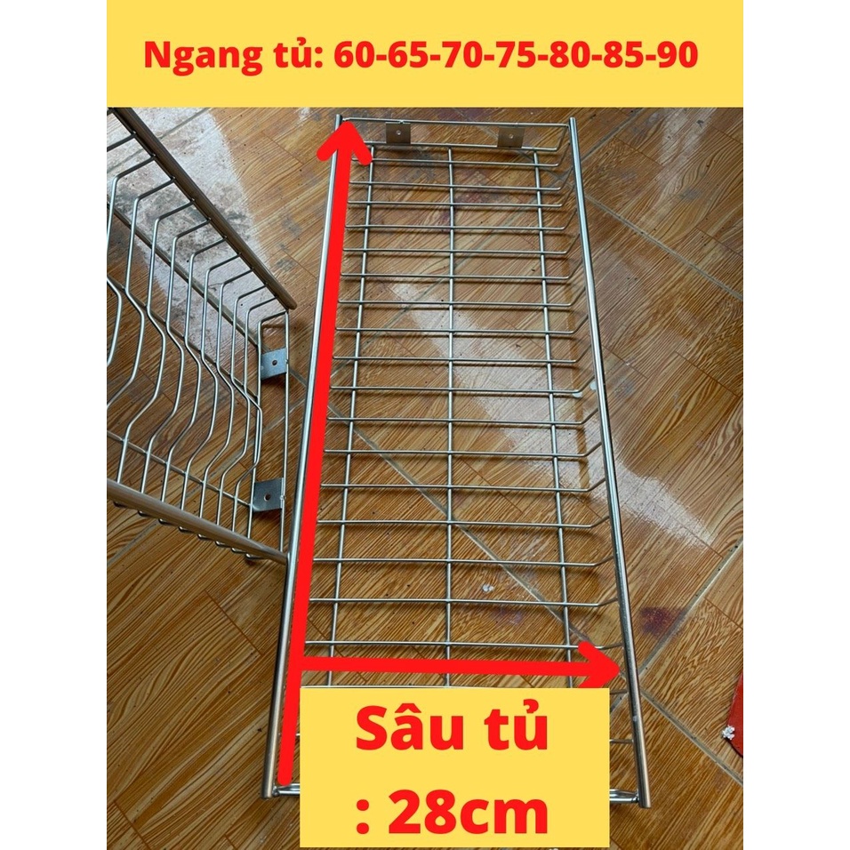 Giá úp bát đĩa lắp tủ bếp inox bán lẻ 1 hàng dầy đẹp