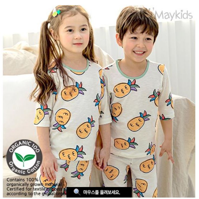 HOÀN 15k đơn 99k_Quần Áo Trẻ Em Maykids đồ bộ mùa hè Cho Bé Chất Cotton HÌNH TRÁI DỨA (ẢNH THẬT)