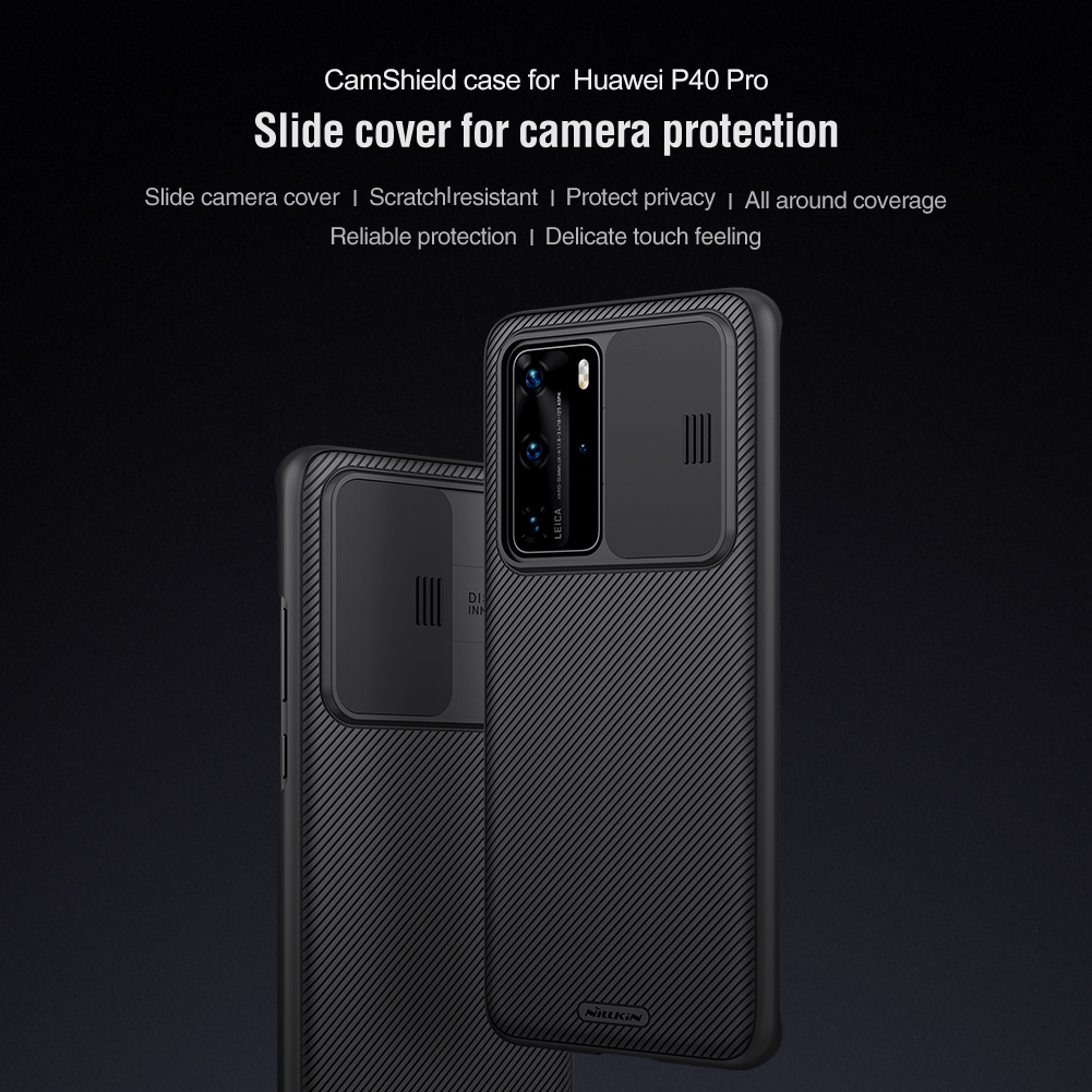 Ốp Điện Thoại Nillkin CamShield Có Nắp Trượt Bảo Vệ Camera Bằng PC Cứng Sang Trọng Cho Huawei P40 Pro