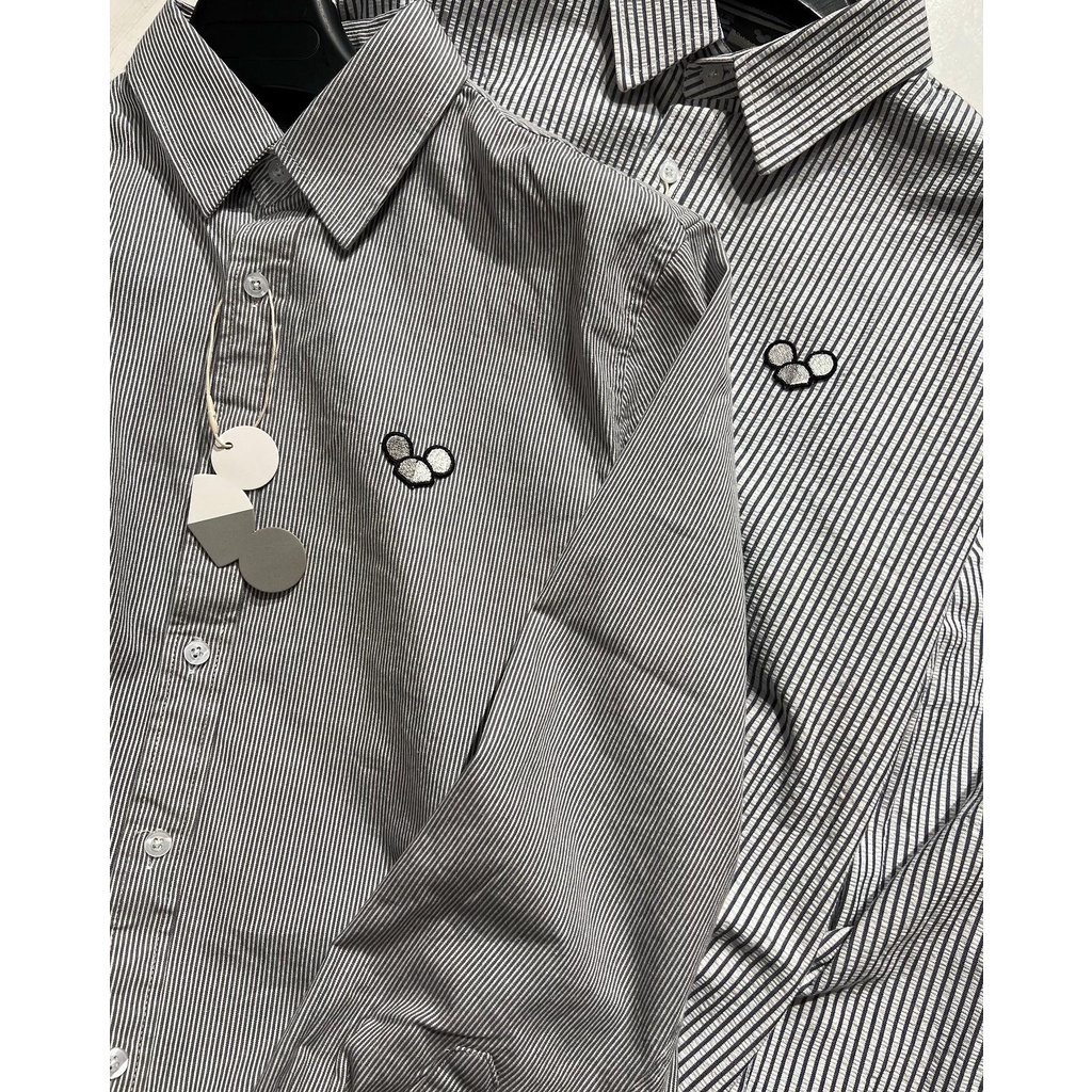 ÁO SƠ MI OXFORD LOGO sọc CHUOTTRANG