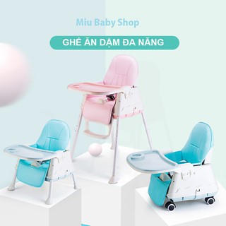 Ghế ăn dặm đa năng cho bé có bánh xe