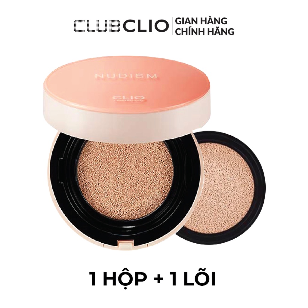 Phấn Nước Dưỡng Ẩm CLIO NUDISM MOIST COVER CUSHION SPF50+/PA++++ (15gx2lõi)