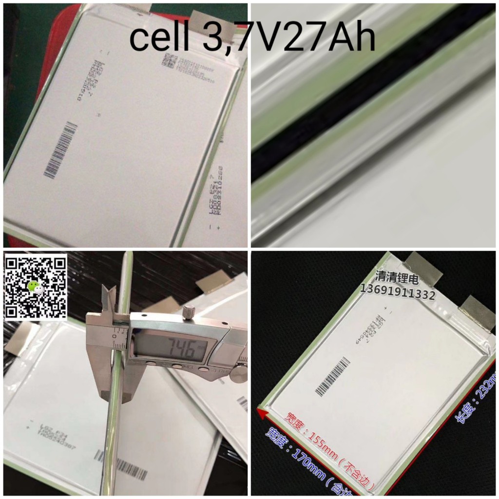 Pin LG Chem 3.7V/17Ah /27Ah/35Ah- Cell pin hình chữ nhật siêu mỏng- Dòng xả cao