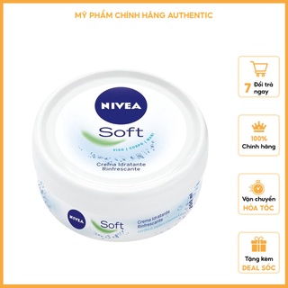 Kem dưỡng ẩm trắng da cho mặt và toàn thân nivea soft 200ml