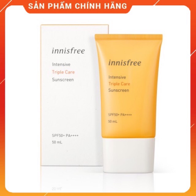 Kem Chống Nắng  FREESHIP  Chống Nắng 𝐈𝐍𝐍𝐈𝐒𝐅𝐑𝐄𝐄 𝐓𝐑𝐈𝐏𝐋𝐄 𝐂𝐀𝐑𝐄 Perfect UV Protection Cream Chính Hãng 50ml