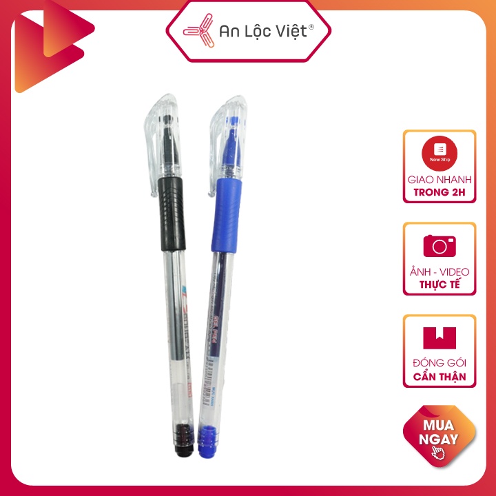 Bút Gel Thiên Long GEL-08 - Loại bút gel sử dụng đầu bi kích thước 0,5mm - cho nét chữ đẹp, mực ra đều.