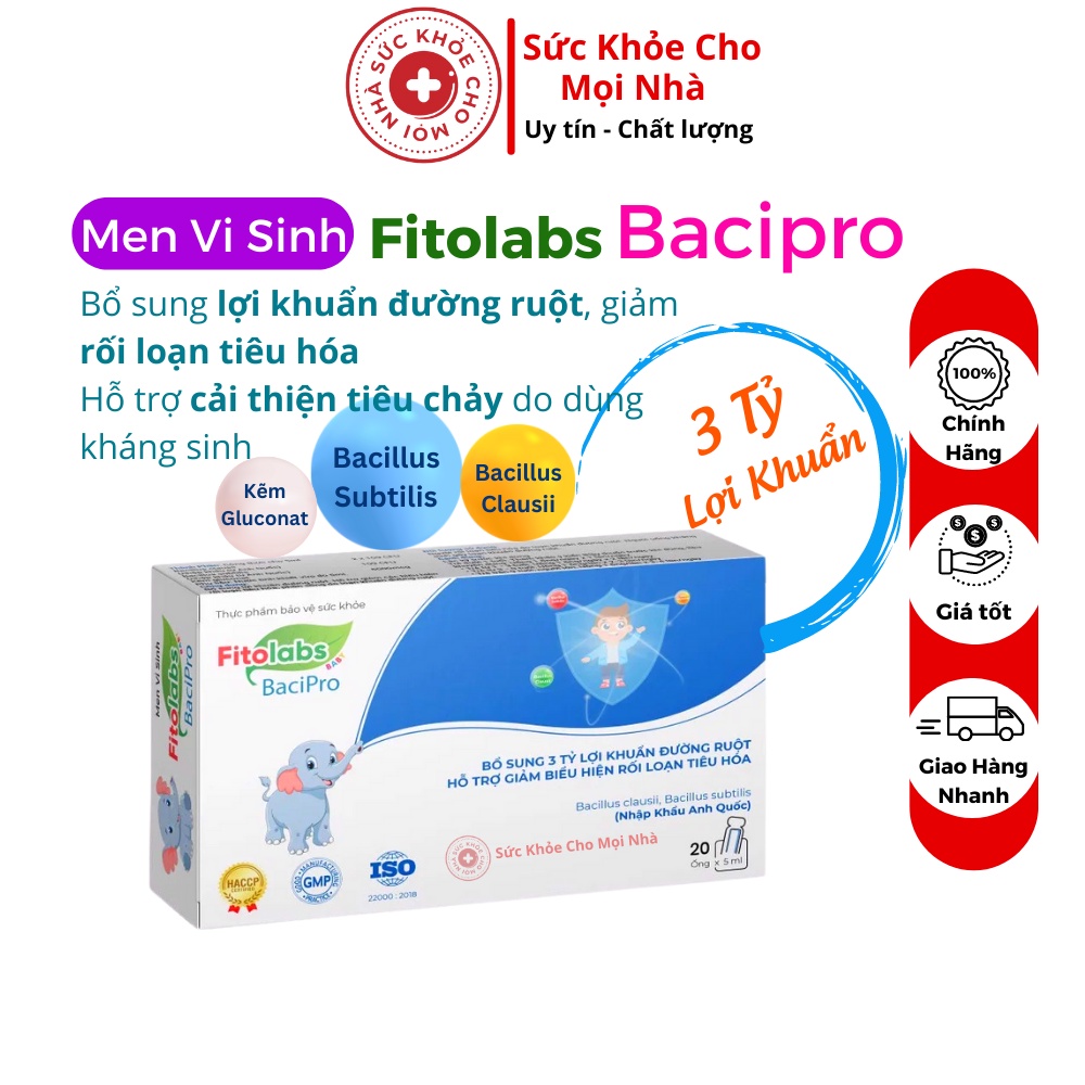 Men vi sinh Fitolabs Bacipro bé tiêu hóa tốt hấp thu dưỡng nhất ăn ngon phát triển khỏe mạnh.suckhoechomoinha