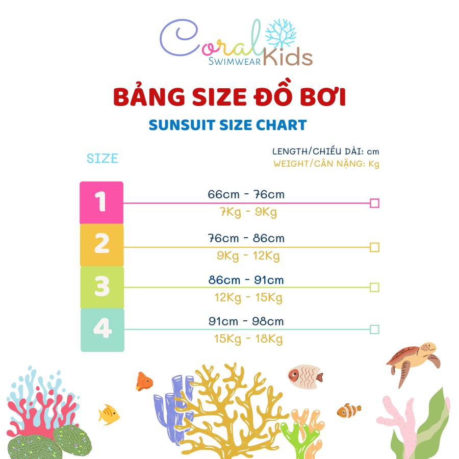 Đồ bơi chống nắng giữ nhiệt cho bé gái Lila - Coral Kids Lila Swimwear