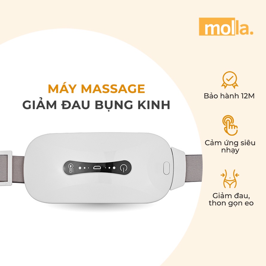 Máy Giảm Đau Bụng Kinh Massage Bụng Rung - Chườm Nóng 3 Chế Độ