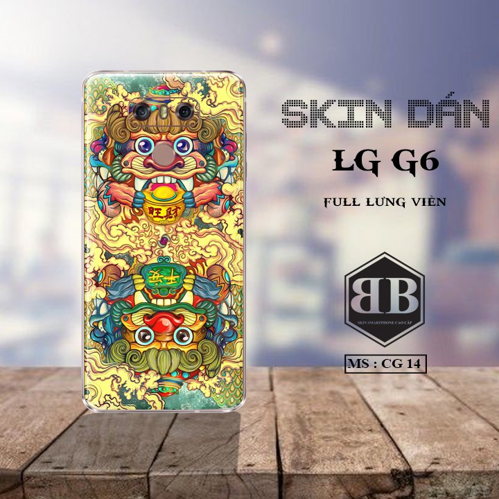 Bộ Skin Dán LG G6 dán full lưng viền dùng thay hoàn toàn ốp lưng điện thoại in mẫu sáng tạo