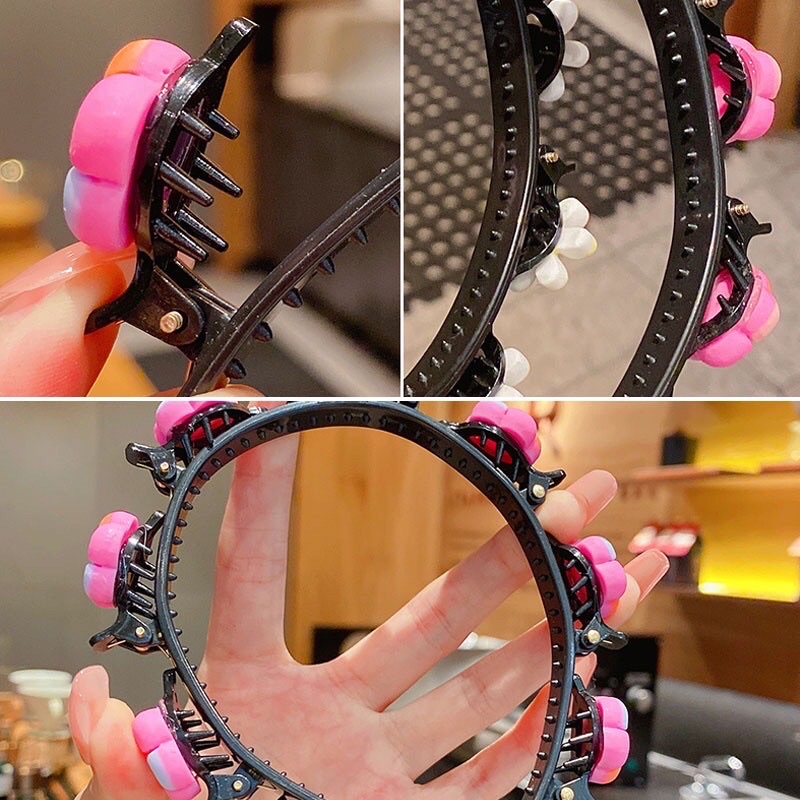 Bờm xược tóc Hàn Quốc đính hoa quả cho bé siêu cute