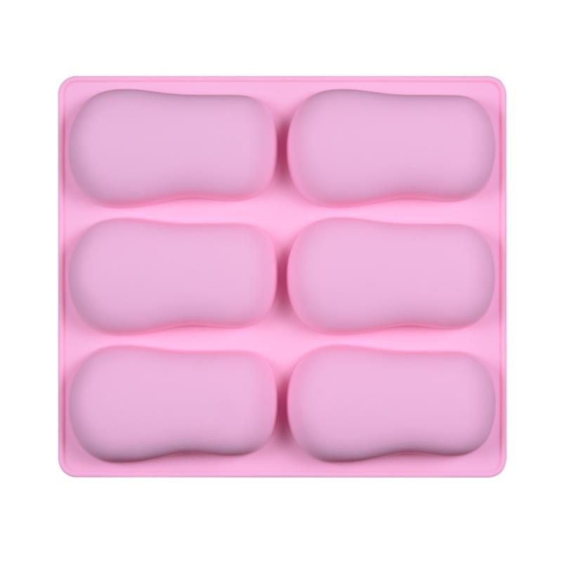 Khuôn silicone làm xà phòng 6 ô hình oval