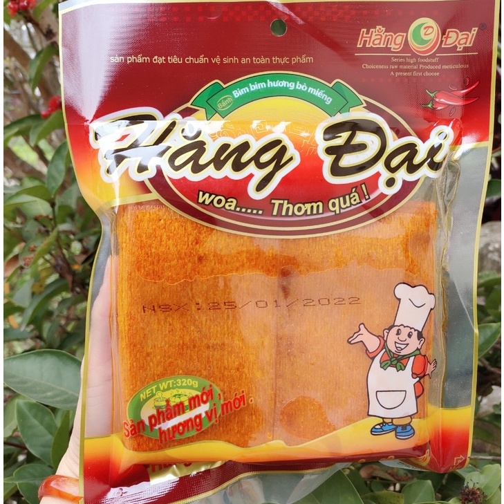 Bim bim cay hương bò miếng Hằng Đại, vị cay vừa phải, mùi bò hấp dẫn siêu ngon