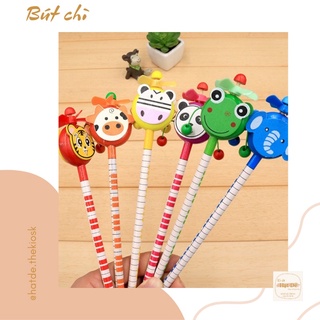 Bút chì gỗ lắc trống vui nhộn siêu cute - Hạt Dẻ