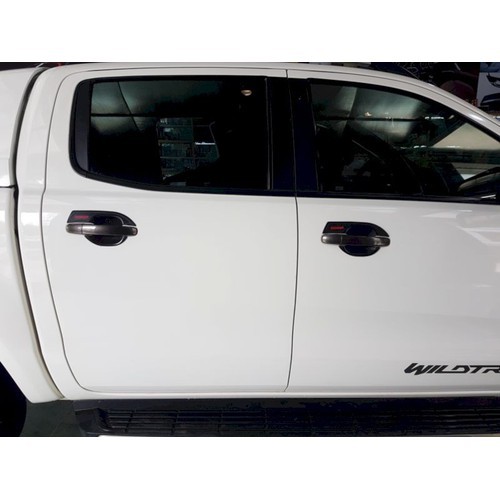Bộ ốp tay nắm - hõm cửa xe Ford Ranger - nhựa ABS đen(hàng cao cấp)