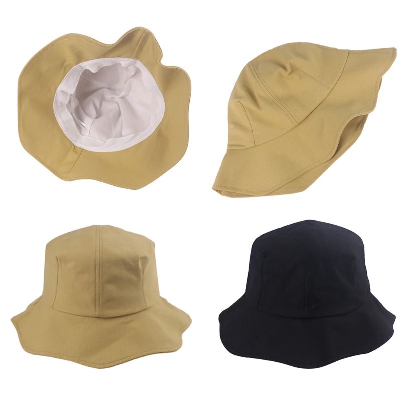 Nón Tai Bèo Vành Ngắn Chống Nắng Màu Trơn Thời Trang Đi Biển Mùa Hè Cho Nữ