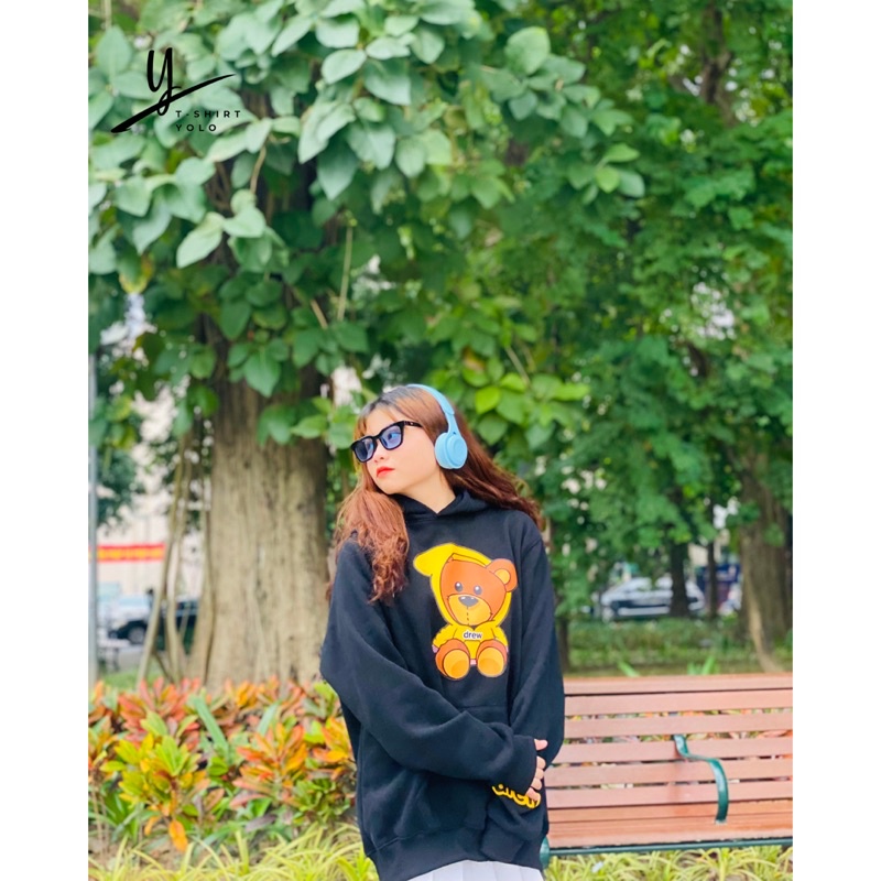 Áo Hoodie DREW gấu bông Bản Cao Cấp Chuẩn Form Âu Áo khoác có mũ chất liệu nỉ bông. | BigBuy360 - bigbuy360.vn