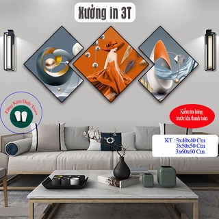 Tranh tráng gương nghệ thuật/ tranh bộ hiện đại/ Cầu thang/ Phòng khách/ tranh 3D/ Tranh hươu/ xưởng in 3T