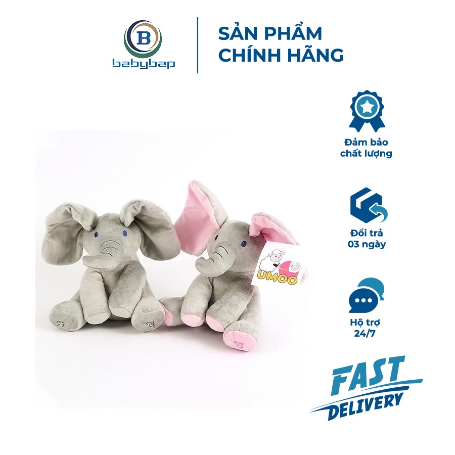 Thỏ Ú Òa Umoo UM-1028 Và Voi Ú Òa Umoo UM-1025 Peekaboo