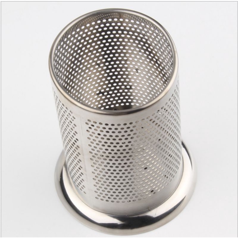 Ống đựng đũa thép lỗ đóng tròn 16x10 cm,,,,