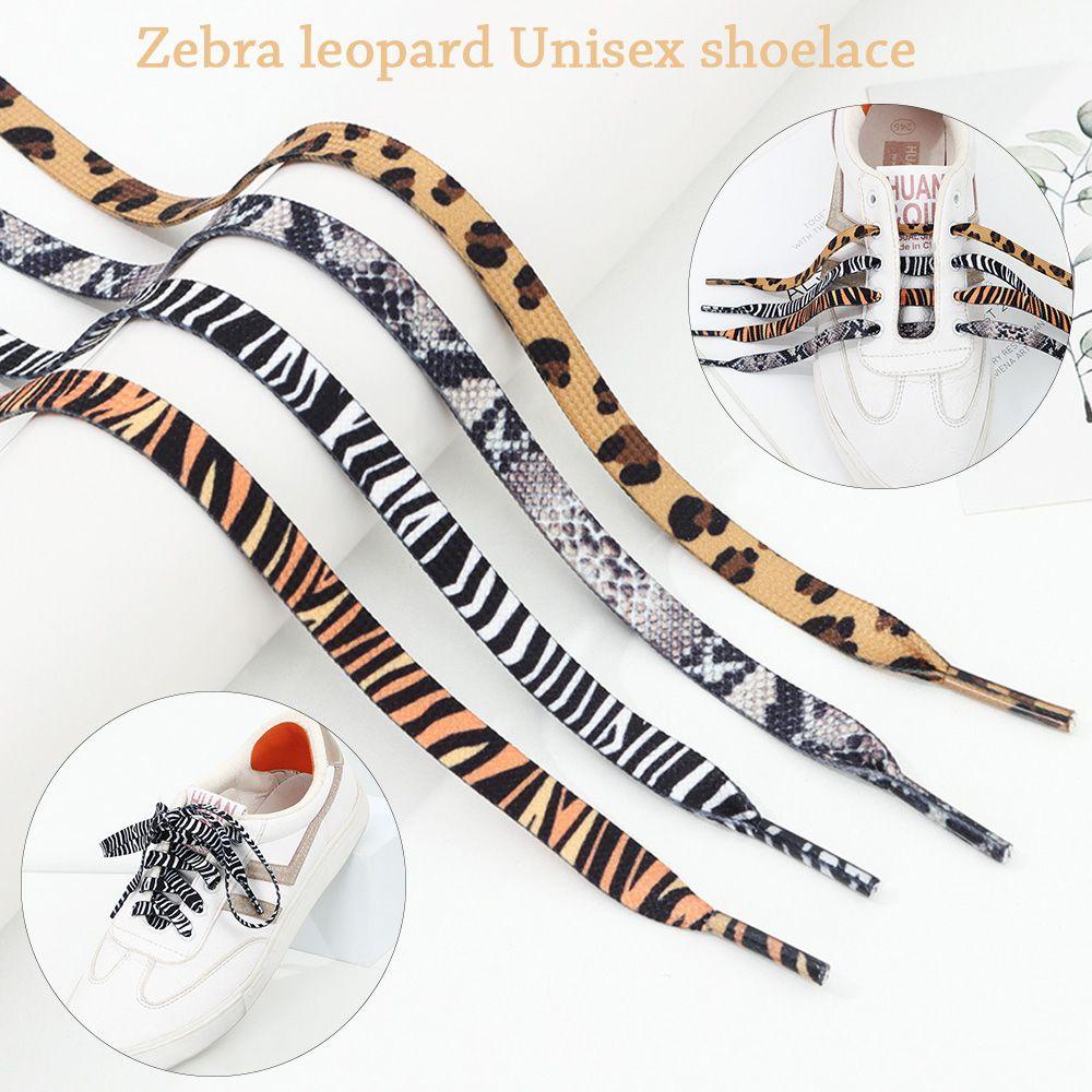 .N Dây Giày Thể Thao Họa Tiết Da Báo Ngựa Vằn Cổ Điển