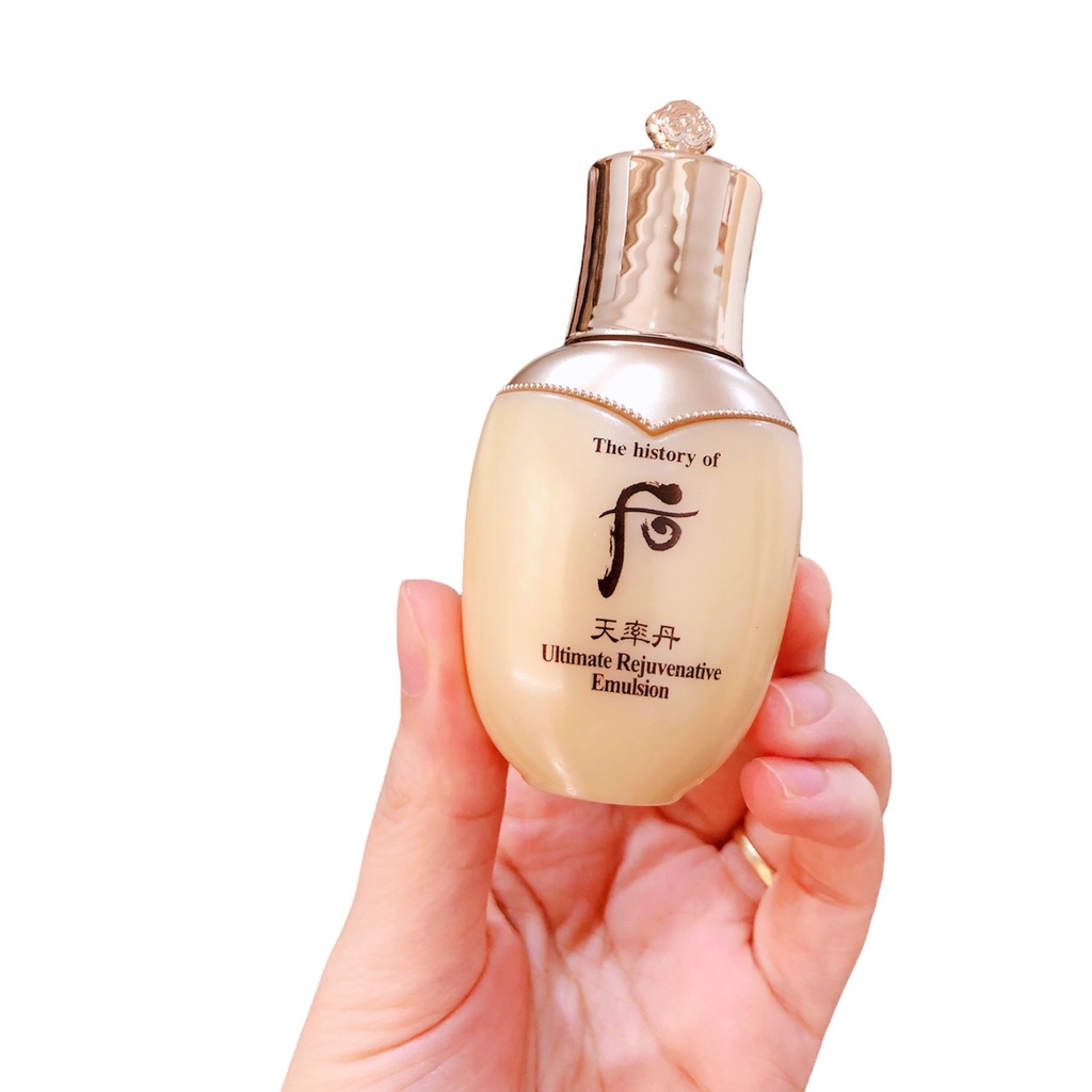 [Tách lẻ] Cặp nước hoa hồng và sữa dưỡng tái sinh cao cấp Whoo Cheonyuldan Ultimate Rejuvenating 25ml