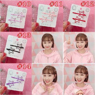 Set 2 kẹp tóc trái tim/ngôi sao