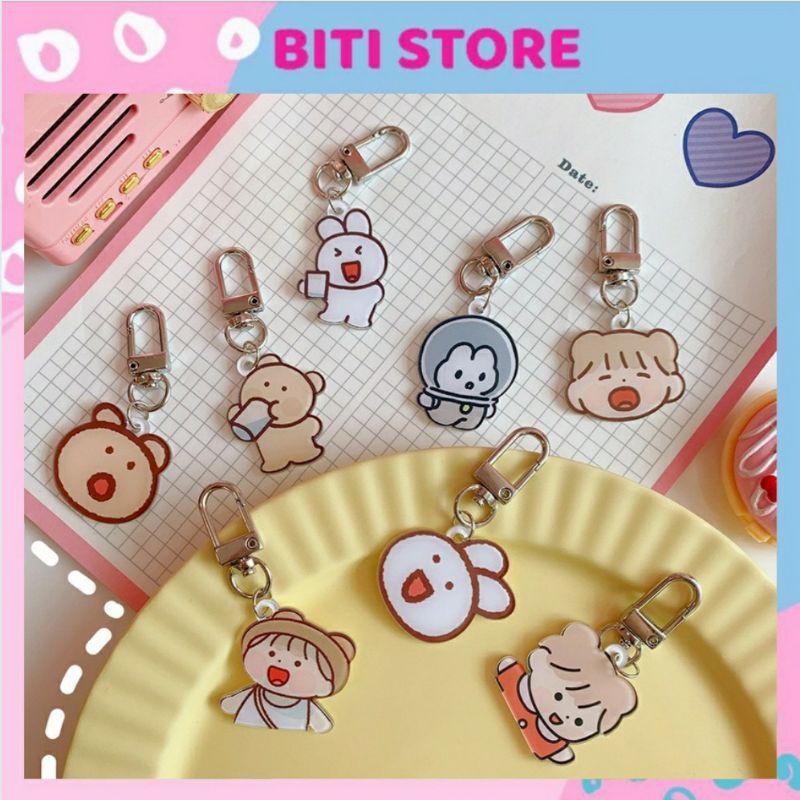 Móc Khóa Acrylic, Keychain Cài Airpod Hoạt Hình Xinh Xắn Hàn Quốc BiTi MK443