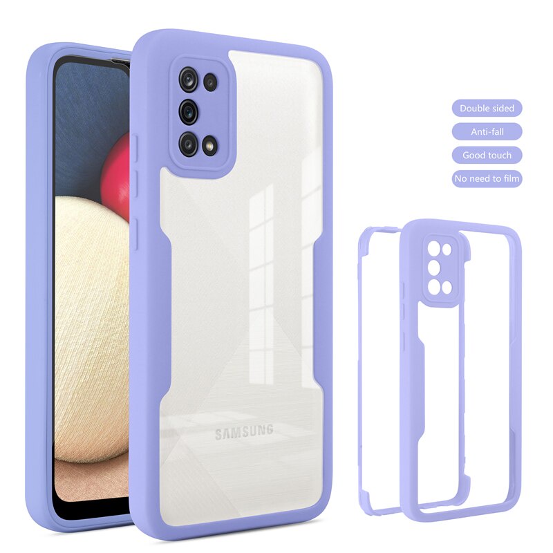 Ốp Điện Thoại Silicon Mềm Bảo Vệ Toàn Diện 360 Độ Chống Sốc Cho Samsung Galaxy A82 A72 A52 A32 A22 A12 A21S A02 M02