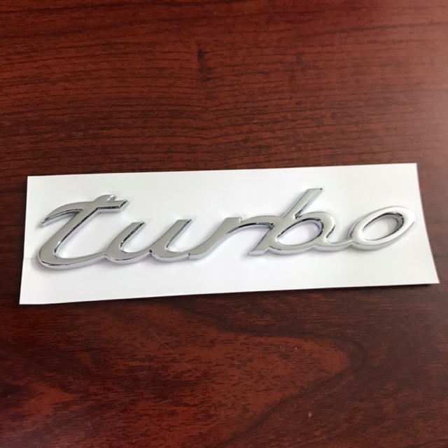 Chữ Turbo - Logo turbo - Tem turbo porsche