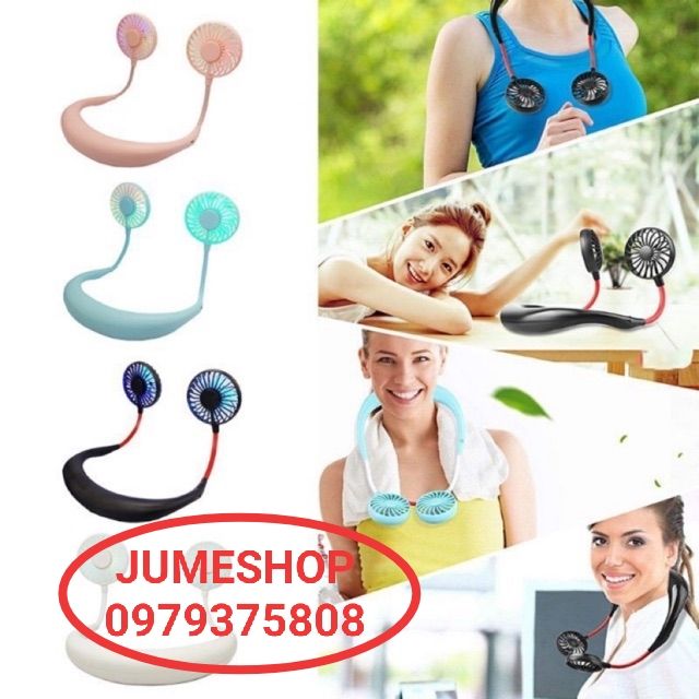 [ SIÊU HOT] Quạt treo cổ mini chuyên dụng tiện lợi loại 7 cánh  [ ẢNH THẬT ] [VIDEO THẬT ]